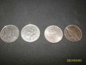 马来西亚硬币1枚.菲律宾2枚.加拿大1枚(4枚合售)