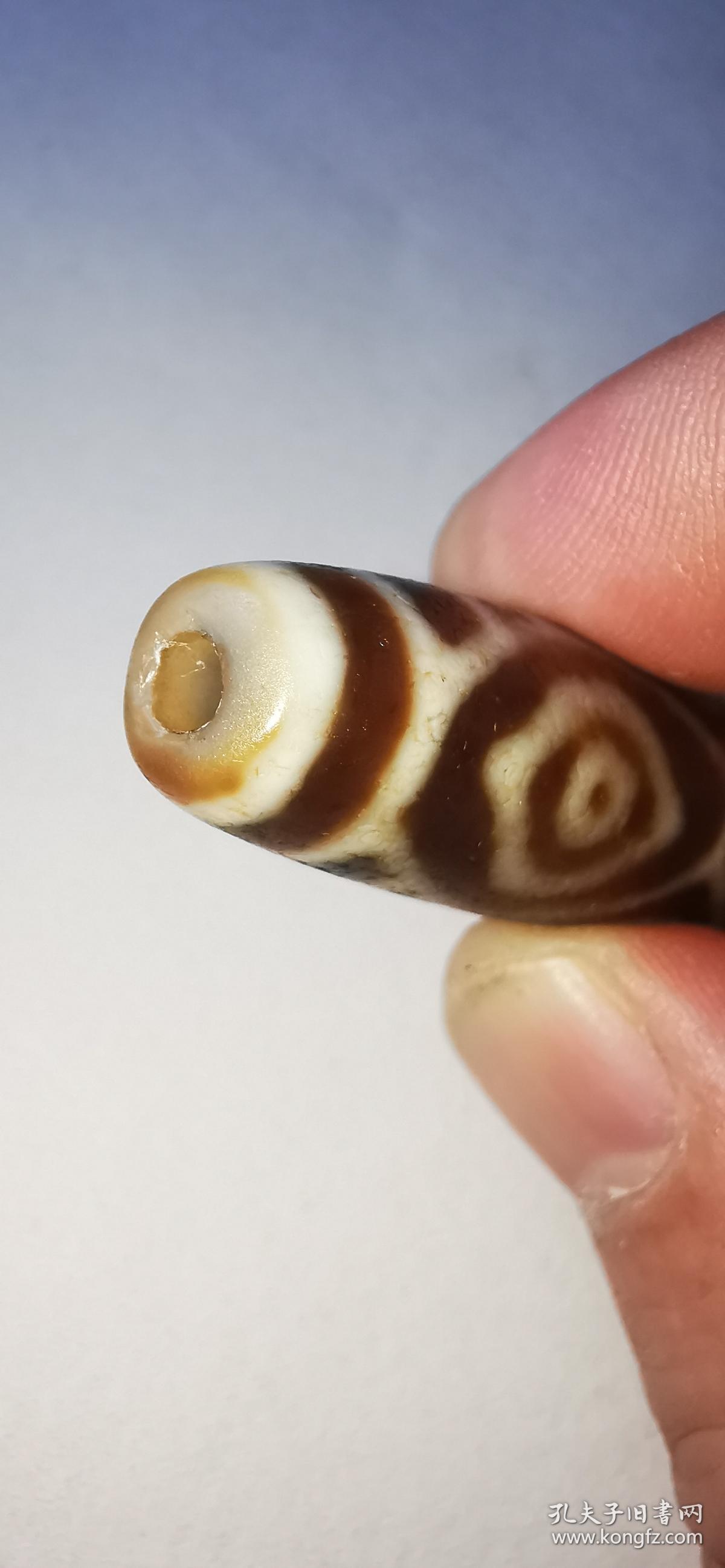 清代龙眼天珠一颗一线珠一颗