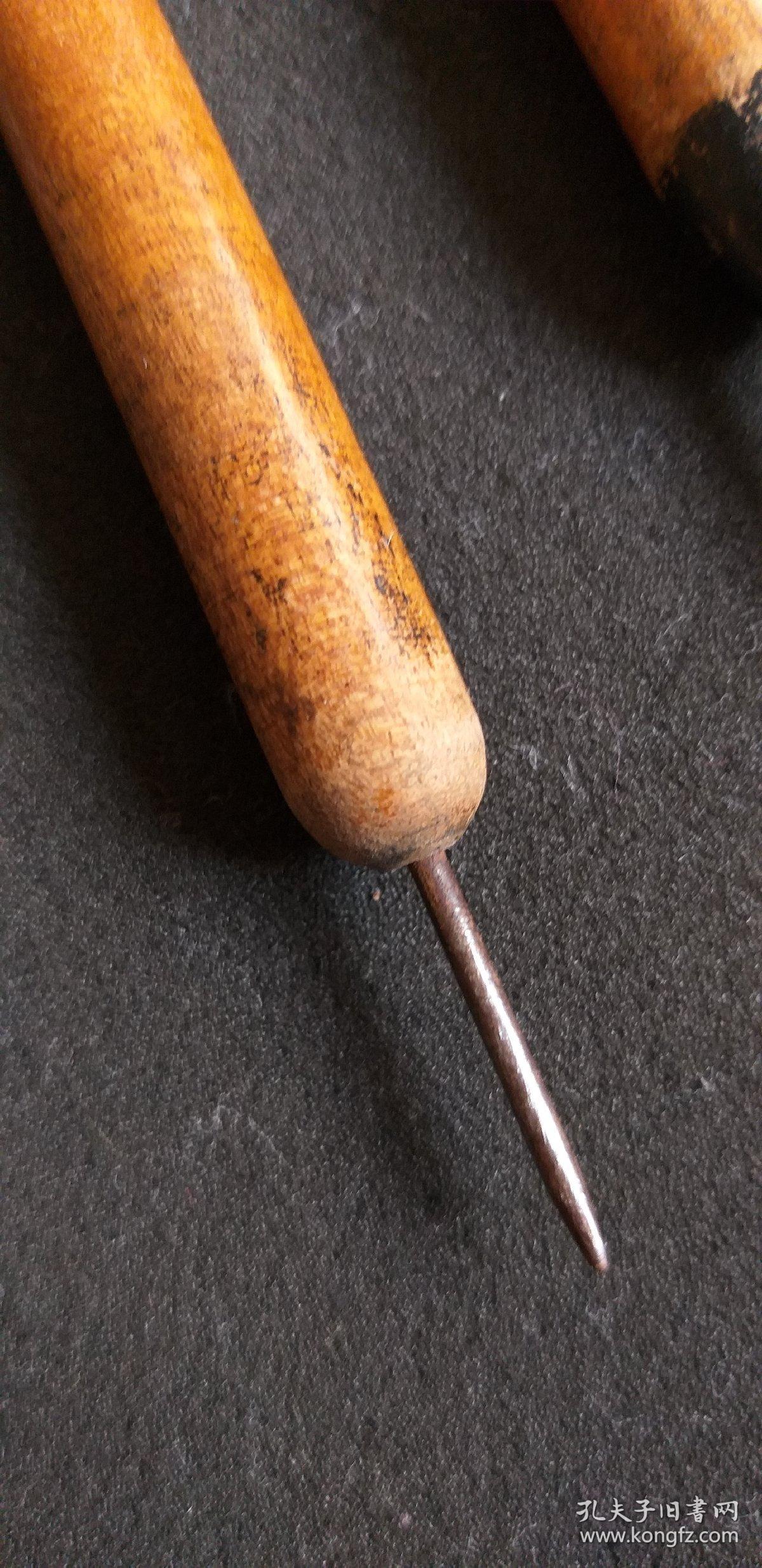民国印刷工具 誊写铁笔合售 刻蜡版笔 有使用痕迹