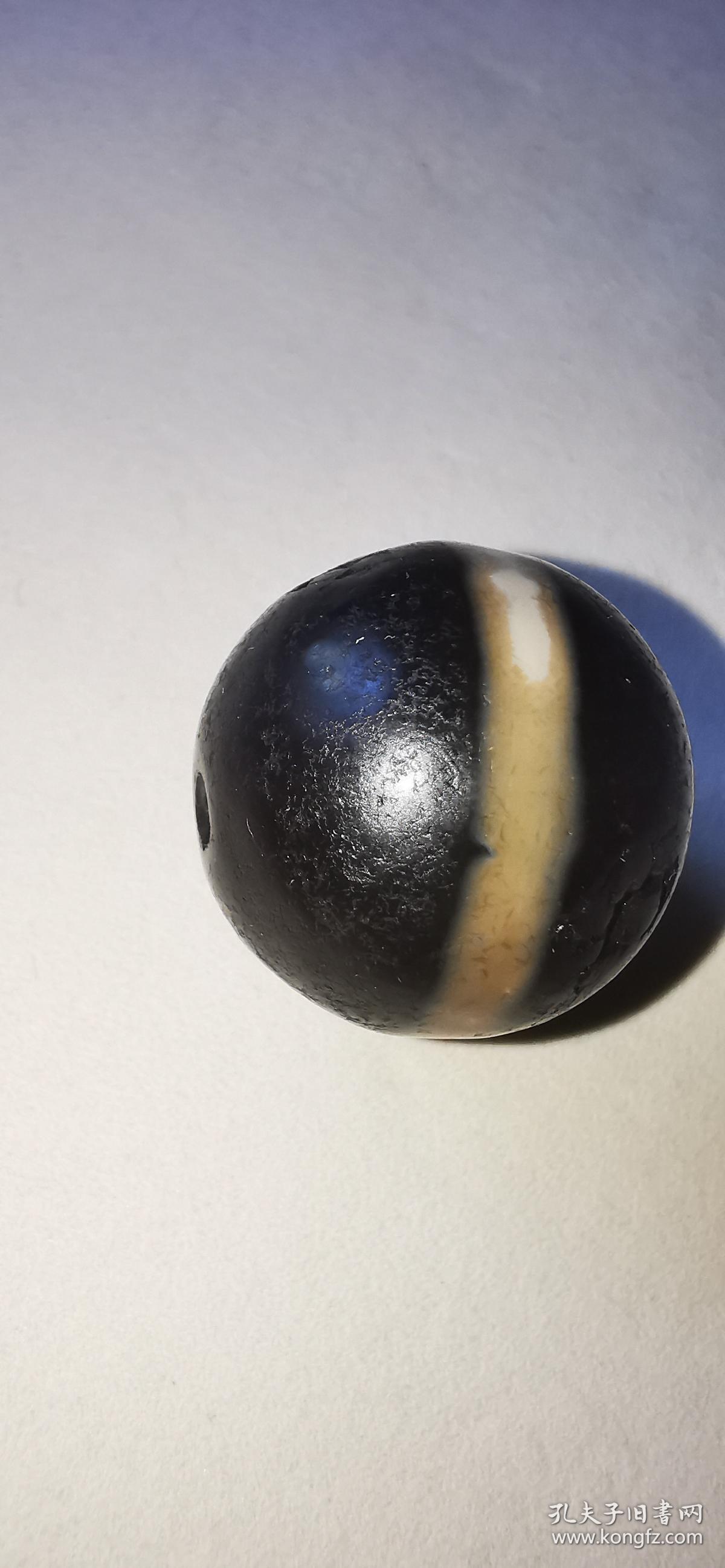 清代龙眼天珠一颗一线珠一颗