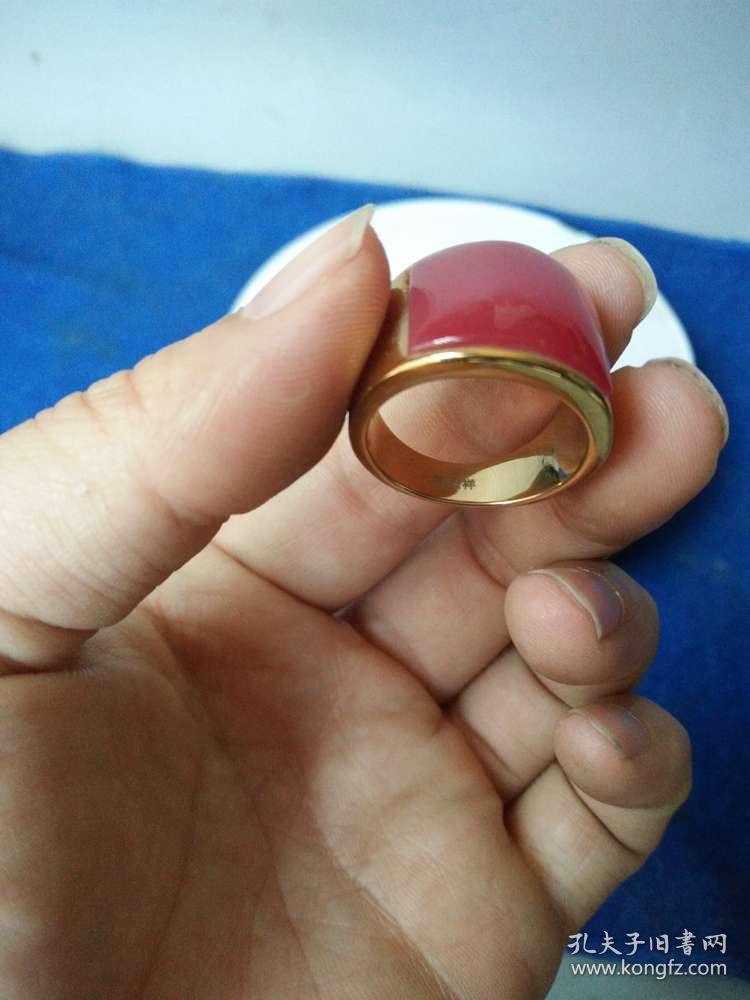 天然猫眼石老凤祥金戒指