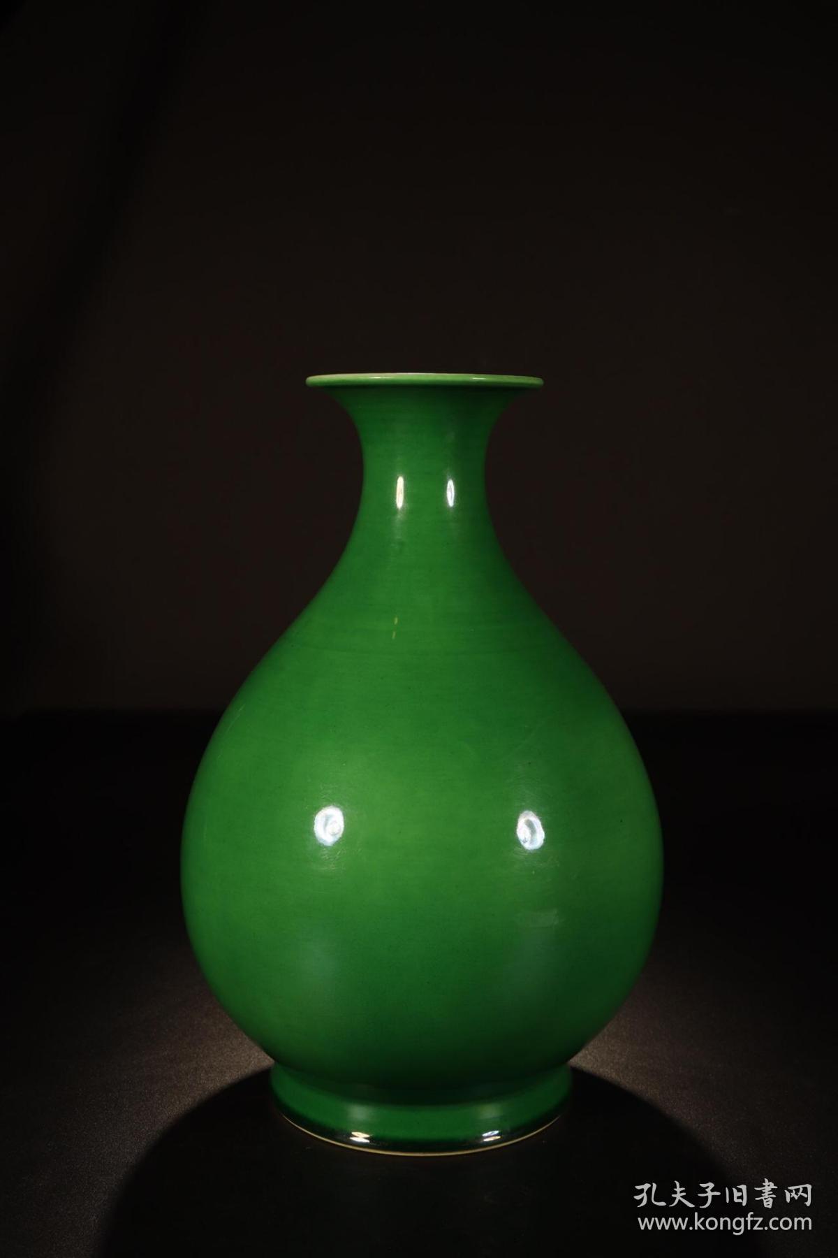 清雍正,绿釉玉壶春