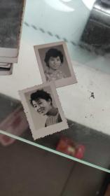 七八十年代 老照片  两张 美女