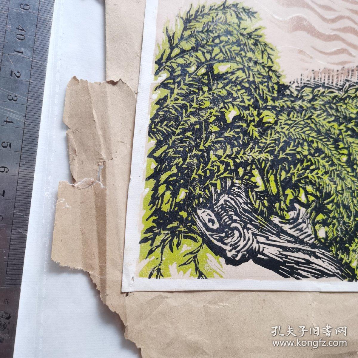 西安美院院长刘蒙天版画代表作治沙成良田