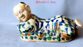 乡下收的唐三彩人物瓷枕