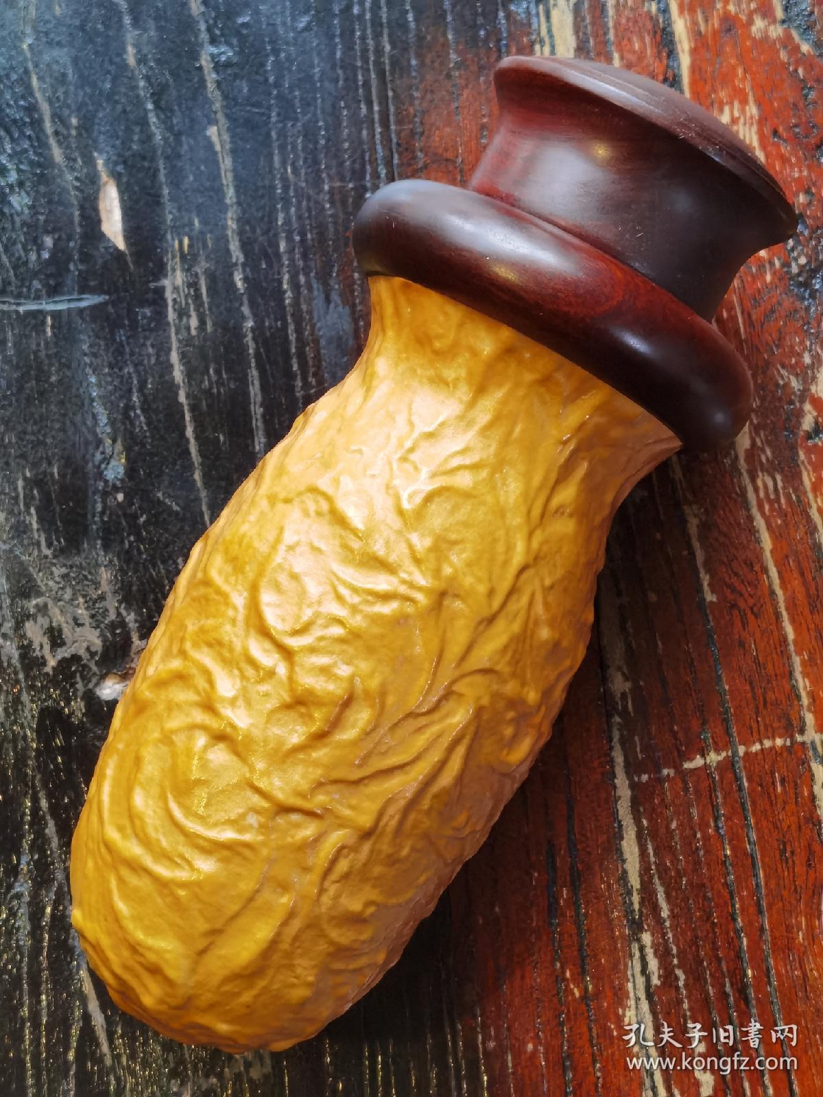 纸膜花膜蝈蝈葫芦棒子 把玩7年已变红包浆,没养过虫 皮子干净,脐正