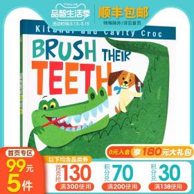 英文原版Kitanai’s Healthy Habits: Brush Their Teeth缇塔耐的健康好习惯图画书刷牙洗脸良好的生活习惯培养绘本可搭Wash Up