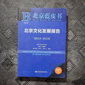 北京蓝皮书：北京文化发展报告（2018-2019）