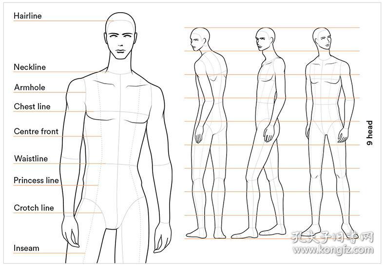 posesforfashionillustration100张男装设计手绘人体姿势卡