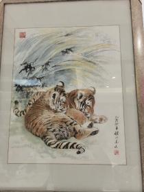 韩山作虎图