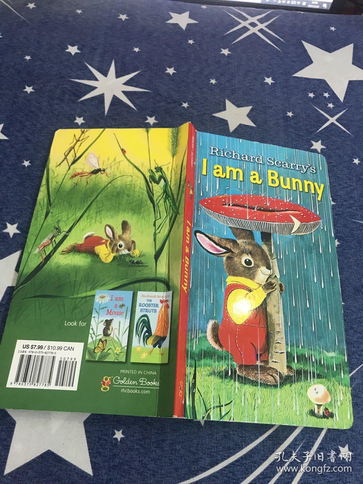 英文原版硬纸板绘本:i am a bunny