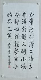 【限时优惠】解放军少将、军旅书法家 雷本农 作 书法作品《自作诗》一件（纸本软片，画心约4.4平尺，钤印：雷本农印）HXTX186316
