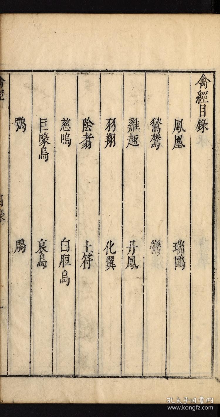 复印件 明天启六年吕茂良刊本 禽经 师旷撰 张华注 兽经 黃省曾撰 鸟类著述和动物 著述 本店此处销售的为该版本的原大全彩 仿真微喷 宣纸线装本 孔夫子旧书网