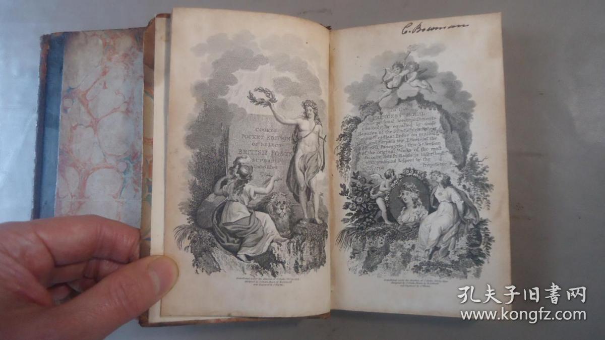 1798年poeticalworksofjohndryden大诗人德莱顿德莱顿诗全集34小牛皮