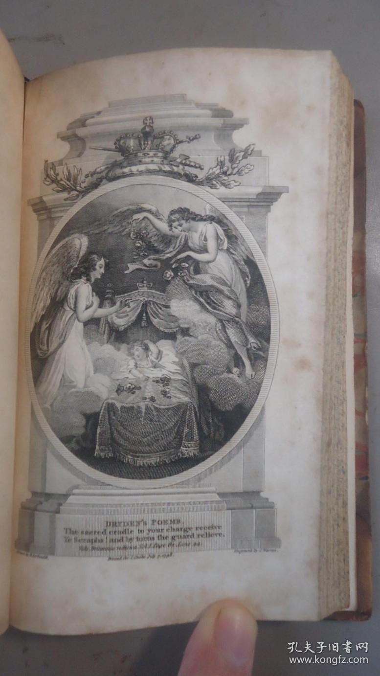 1798年poeticalworksofjohndryden大诗人德莱顿德莱顿诗全集34小牛皮