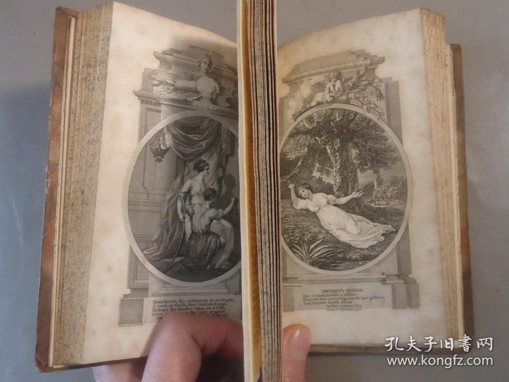 1798年poeticalworksofjohndryden大诗人德莱顿德莱顿诗全集34小牛皮