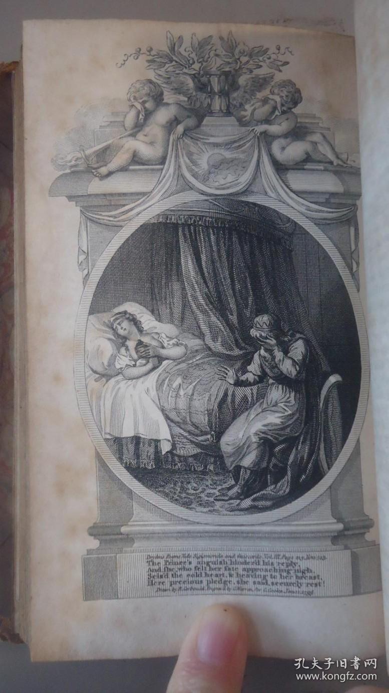 1798年poeticalworksofjohndryden大诗人德莱顿德莱顿诗全集34小牛皮