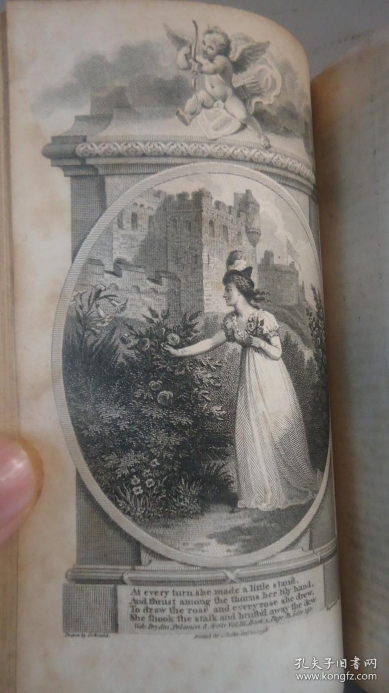 1798年poeticalworksofjohndryden大诗人德莱顿德莱顿诗全集34小牛皮