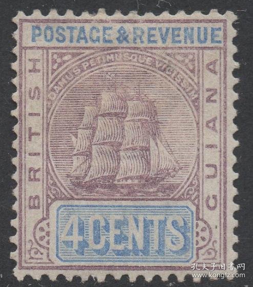 英联邦 邮票a,英属圭亚那1889年帆船 大海航行交通工具,斯 目135a
