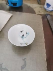 景德镇瓷10—手绘斗笠茶杯一个