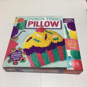 手工制作装饰枕头英文原版 Punch Yarn Pillow学乐DIY活动书 8-12岁-  英文儿童手工
