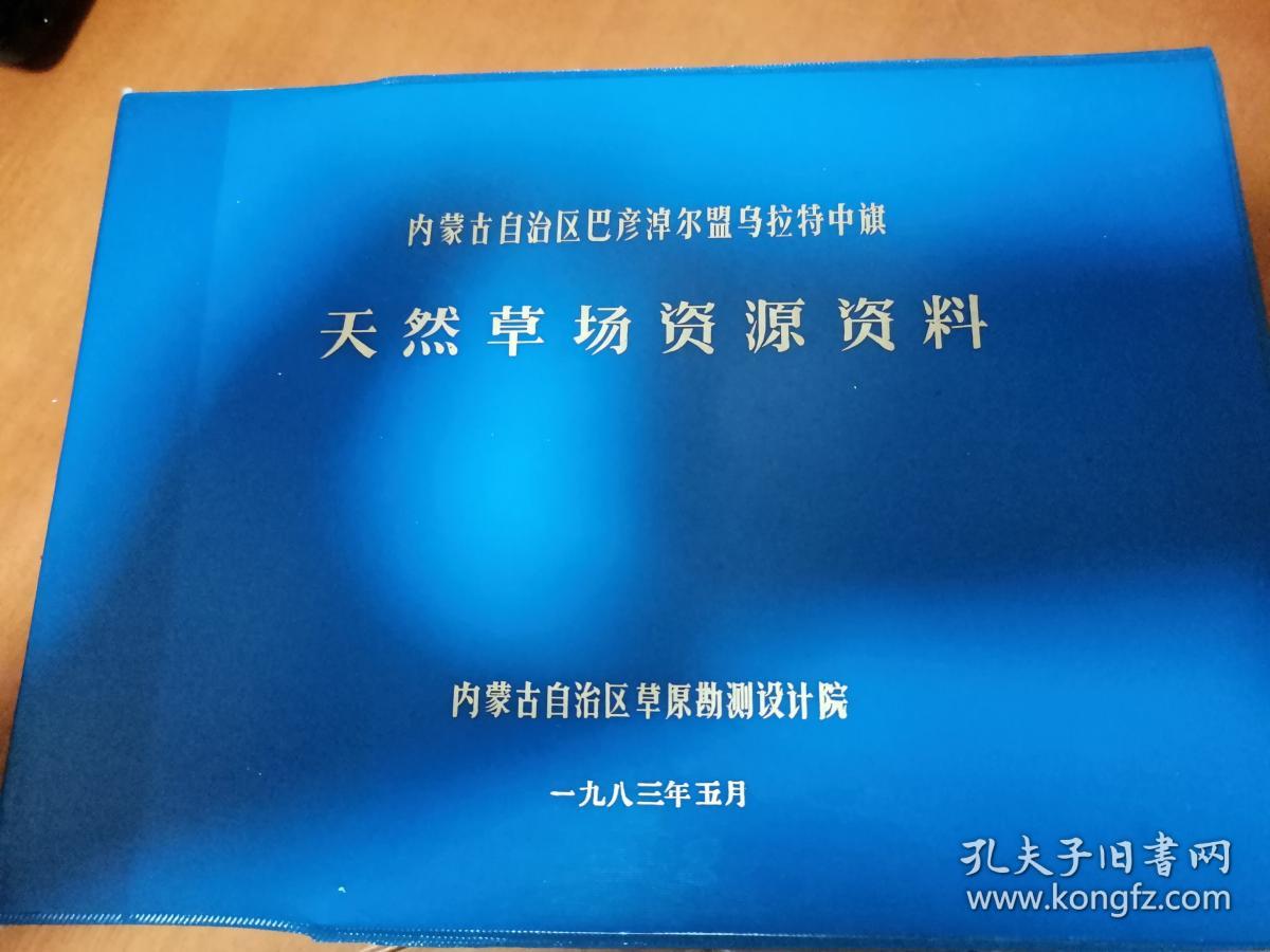 内蒙古自治区巴彦淖尔盟乌拉特中旗天然草场资源资料馆藏精装品好难寻