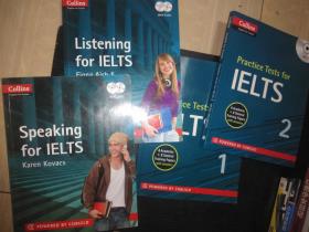 Collins English for Exams（柯林斯雅思考试）：Speaking for Ielts、Reading for IELTS、Listening for Ielts、Writing for IELTS（英文原版 4本合售）4本有6张光盘