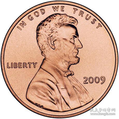 古钱币老钱币林肯总统纪念币美国最伟大总统币第16任林肯2009年美国