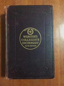 WEBSTER'S   COLLEGIATE DICTIONARY 精装 带扣手  FIFTH EIDTION