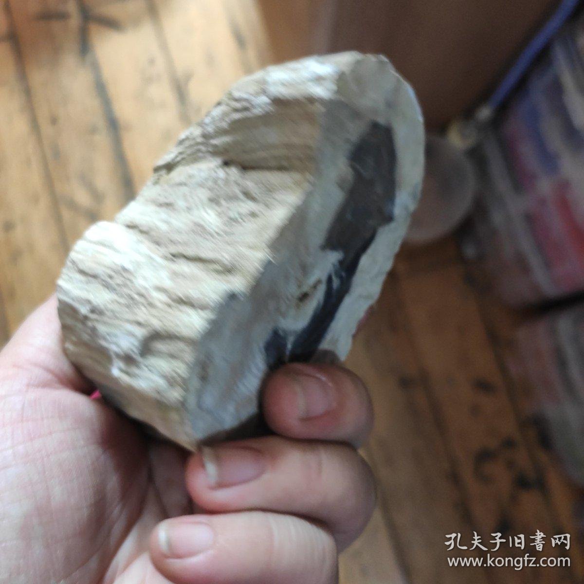【图】2号天然树化石、硅化木、硅化玉、树化玉小品摆件,文房雅玩。有年轮,有树心,有天然孔洞,有木结,非常有趣,重333克。不是缅甸的那种,是 ...