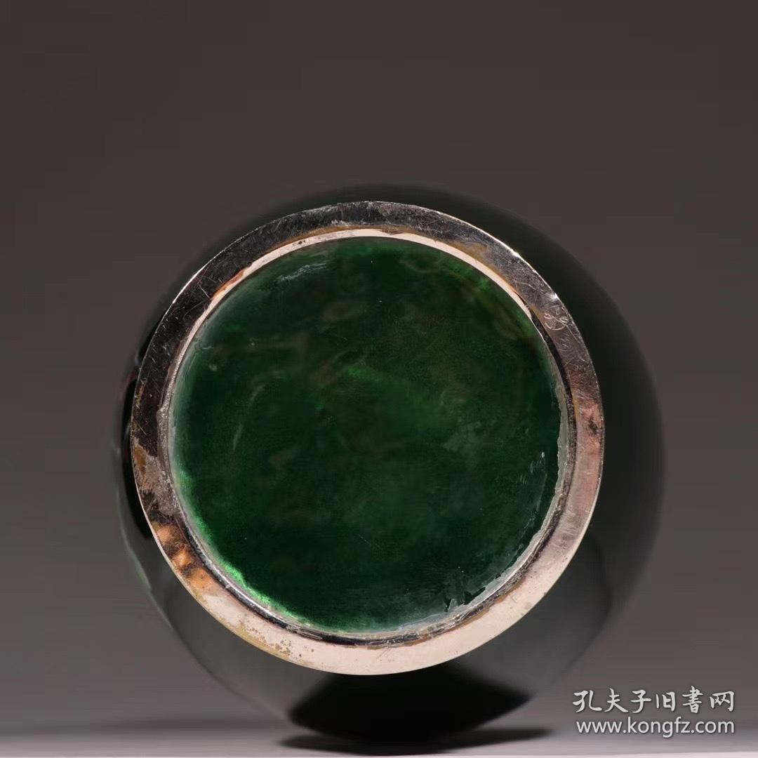 回流 铜胎日本七宝烧牡丹花纹赏瓶 孔夫子旧书网
