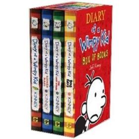 DiaryofaWimpyKid(BoxofBooks)小屁孩日记套装（纯英文版）(纸皮版)1-4 册 有原装套盒
