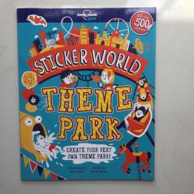 英文原版  Sticker World - Theme Park  主题公园贴纸书 进口童书