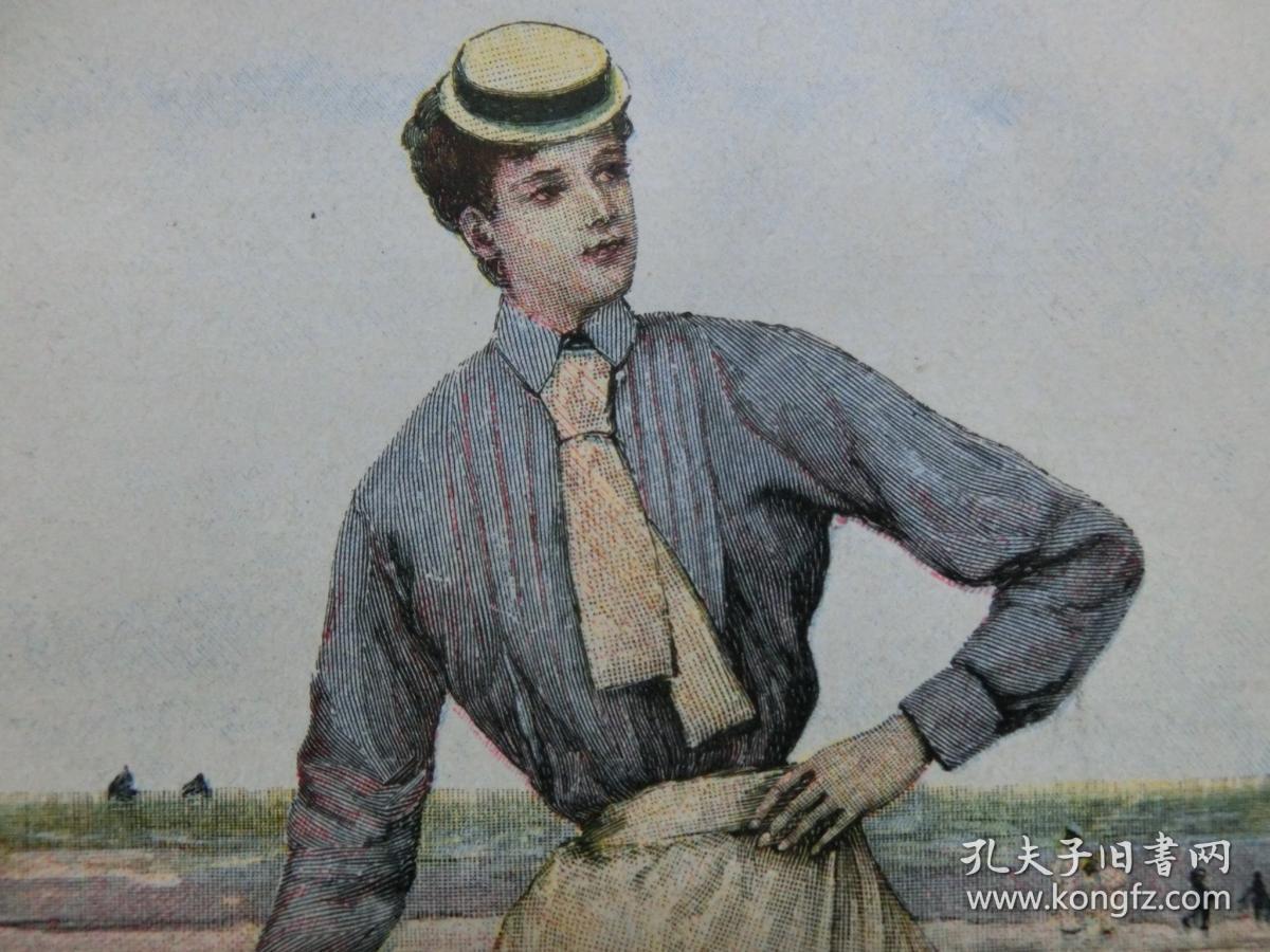 现货包邮1890年小幅木刻版画网球网球尺寸如图所示货号4010058