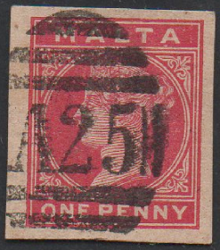 外国邮票ZF，马耳他古典邮票，维多利亚女王，明信片剪片
