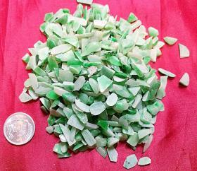 缅甸进口翡翠玉a货加工后中碎料一批296克 保真品玉器配料￥1050.