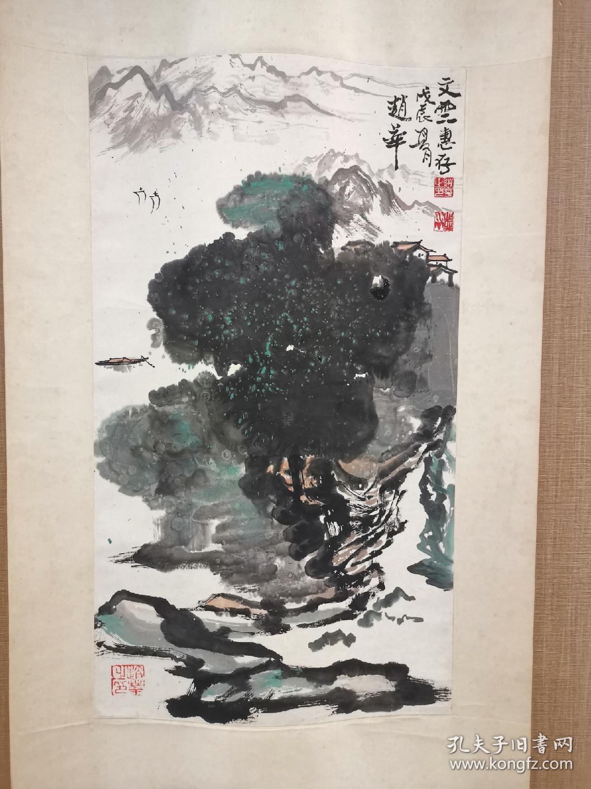著名画家赵华泼墨山水画.赵华是岭南派国画大师,关山月入室弟子.