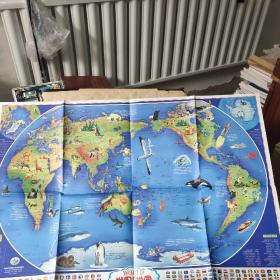 儿童房专用挂图《世界知识地图》