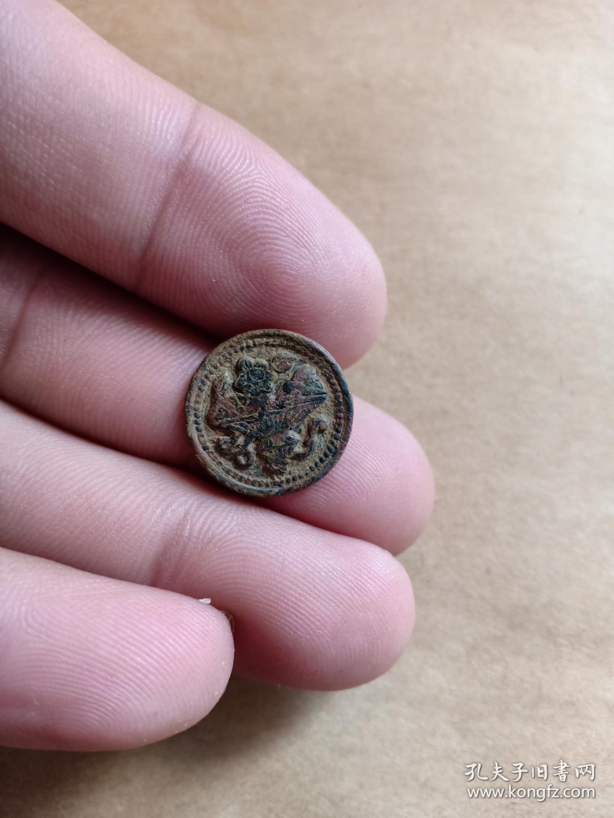 清或民国铜扣子花开富贵15 5mm 花篮图案 团花似锦 保老保真 孔夫子旧书网