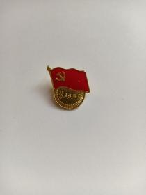 中国共产党  党徽 为人民服务 2.25x2cm  适合佩戴