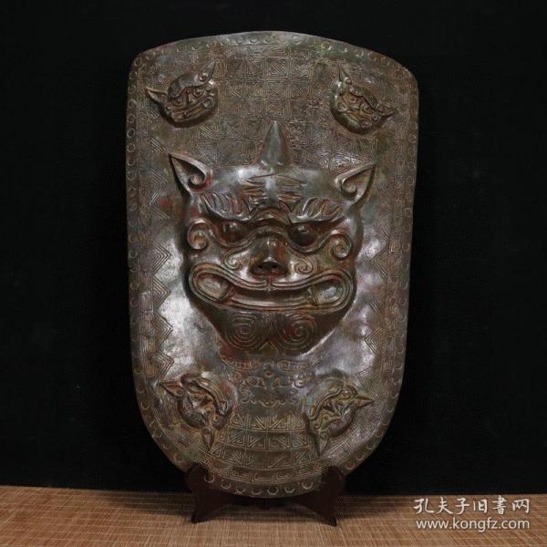特价秒杀2359元★海外回流■【★★老青铜虎头盾牌