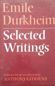 英文原版 涂尔干文集 Emile Durkheim Selected Writings