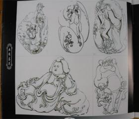 玉雕画稿荟萃第二辑 翡翠白玉玉石雕刻设计制作新手入门线描白描图谱图案画稿书籍