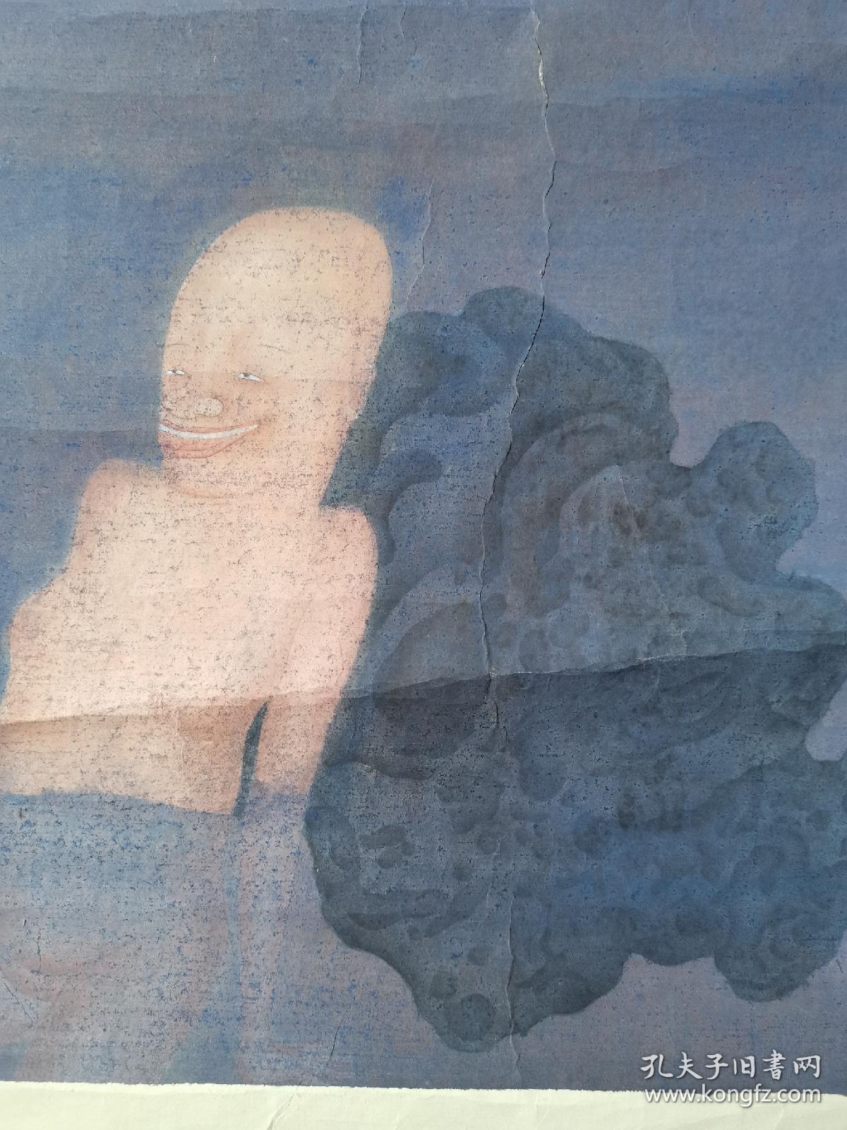 南京当代艺术家【阿海,原名孔晶海 人物画作品"佳期如梦"一幅65x42】