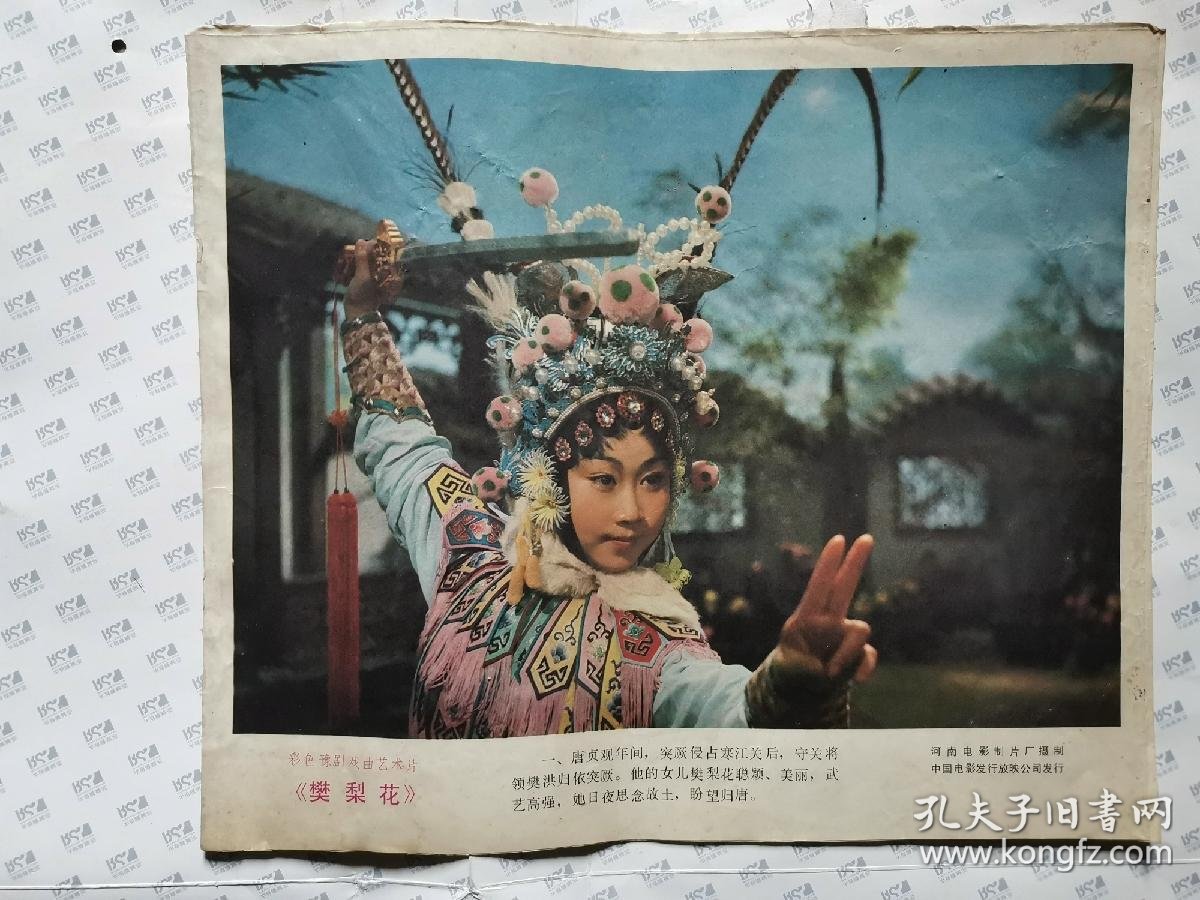 80年代电影宣传画彩色豫剧戏曲片樊梨花图1268页32x27cm