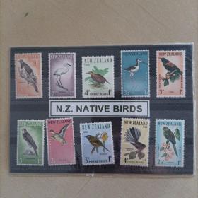 新西兰 早期全新禽鸟邮票一帖(原包装购于新西兰)