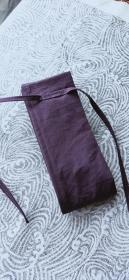 纯手工制作紫色平纹面料单层鱼竿袋振出竿袋架杆袋