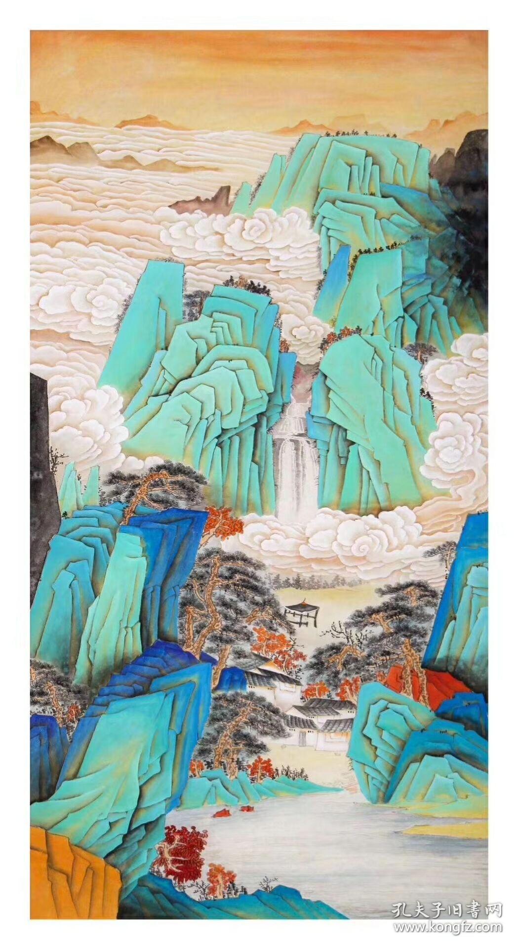 画家周艺山水一幅