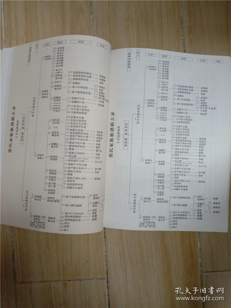 张氏宗谱一卷云集张氏源流世系图书内有张氏祖先挥公形象张姓的源流