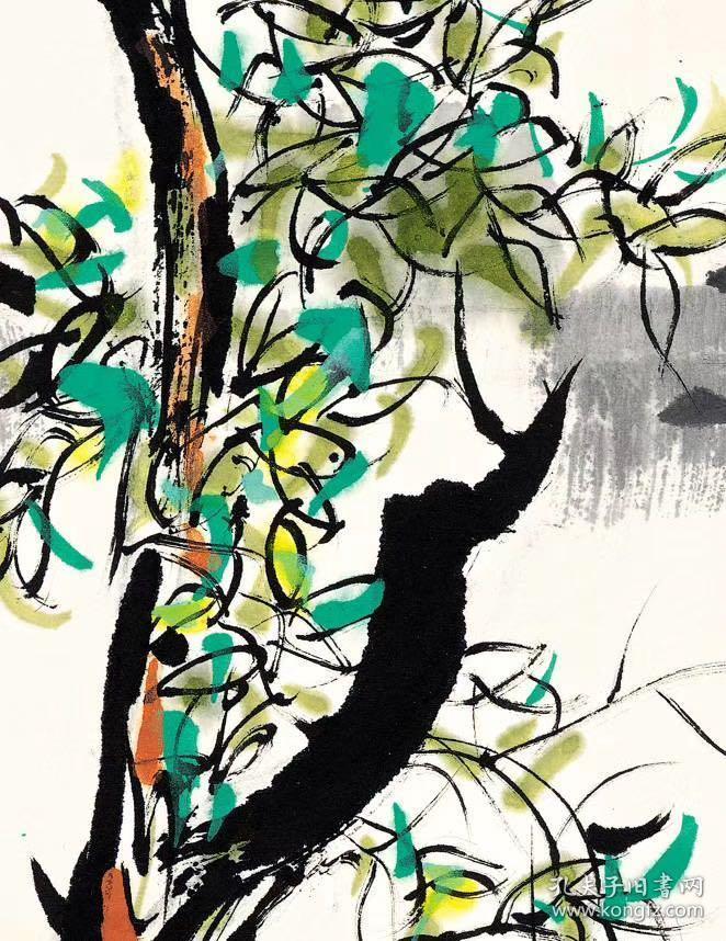 吴冠中-双燕.纸本大小71.14*140厘米.宣纸原色微喷印制